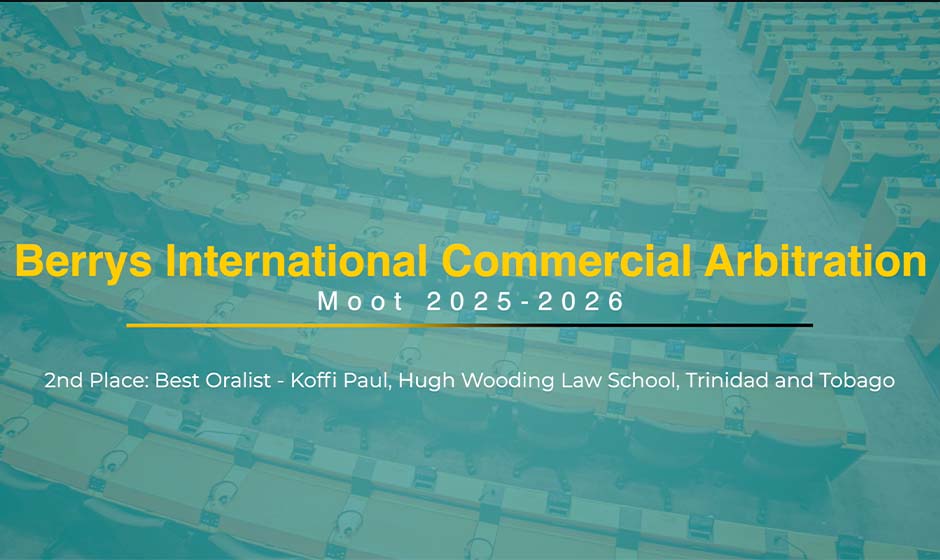 Berry’s International Commercial Arbitration Moot 2025-2026 – Koffi Paul