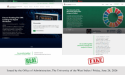 Unauthorised Website Misusing The UWI’s Name